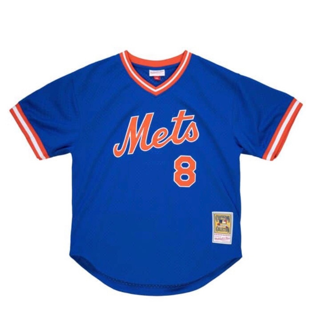 Authentic Mitchell & Ness 1986 Gary Carter New York Mets BP Jersey Size 44 L